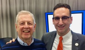 Tommy Vitolo and Matt Weiss at filming of Age Friendly Cities on BIG television